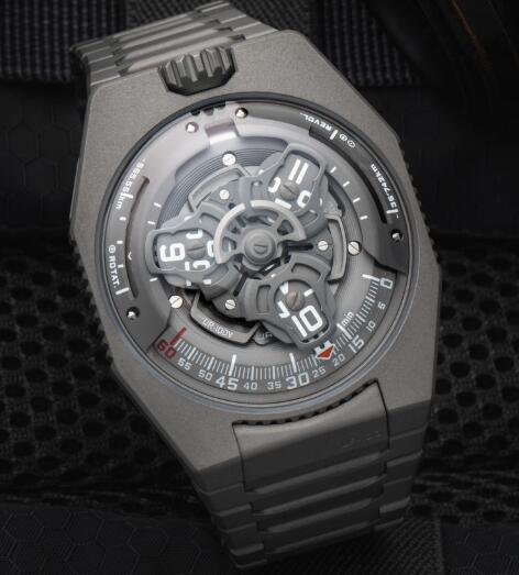 Urwerk 100 Watch Replica UR-100V Full Titanium Jacket